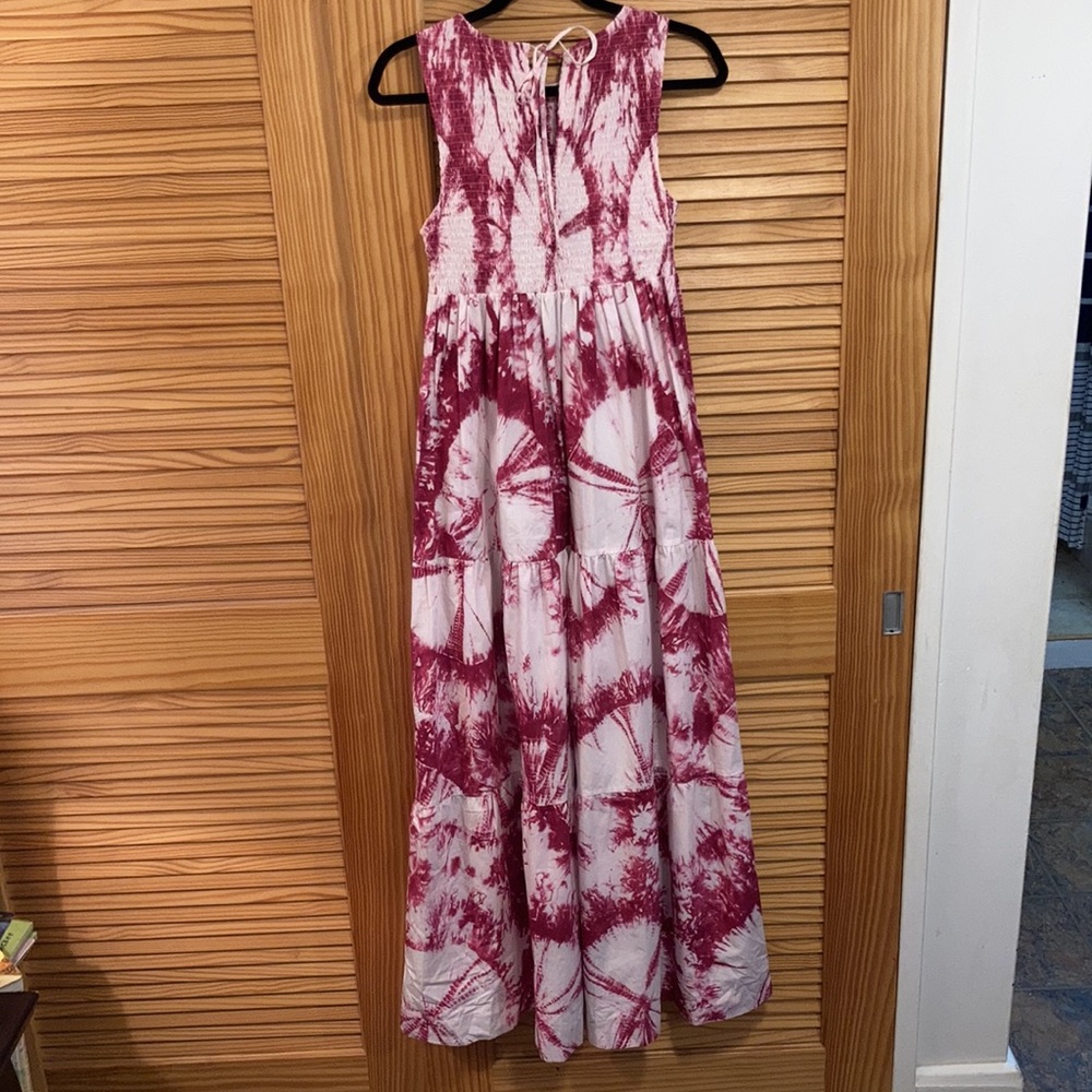 SWF Tie Dye Smocked High Neck Maxi Dress Small NWT - Picture 4 of 13